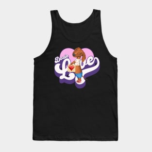 Cute Dachshund Love on a tee with Doxie Dog Love Tank Top